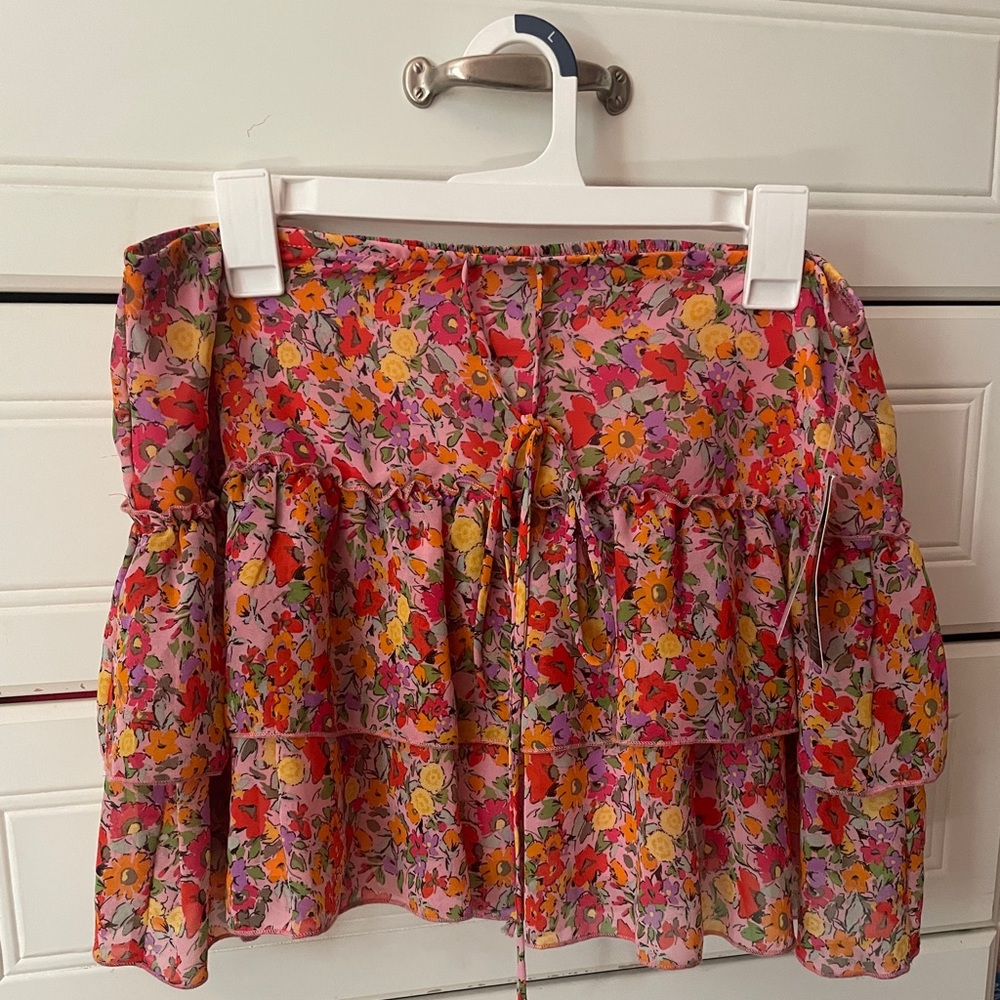 Pink Floral Skirt